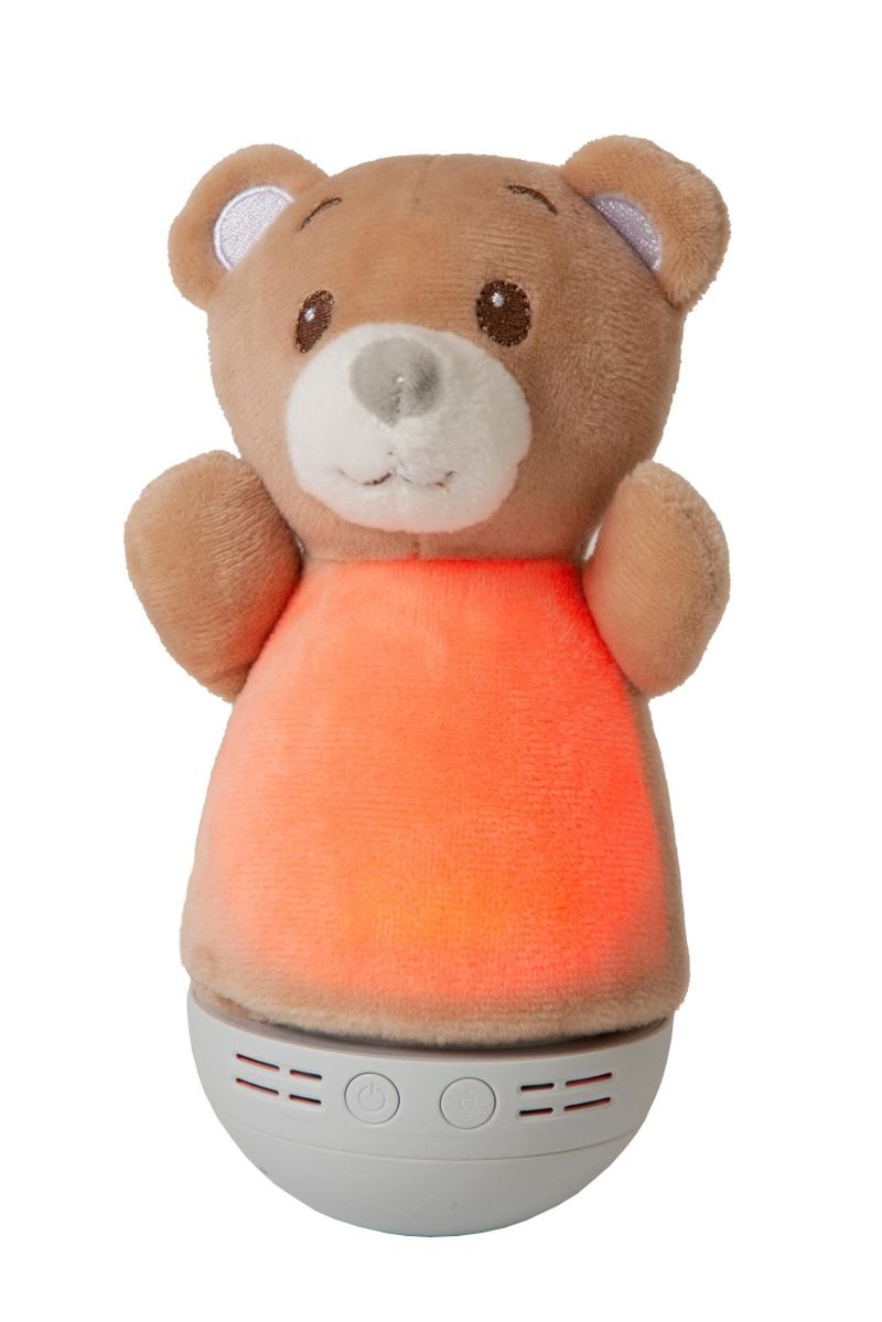 Lucide DOLLY - Stolná lampa pre deti - Batérie - S hudobným prvkom - Hnedá